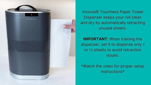 Innovia Automatic Paper Towel Dispenser. Touchless Technology. Works with Most Paper Towel Brands and Sizes. Dispenses The Number of Sheets You Need. Black, Countertop in Saudi Arabia