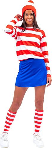 Mad Engine Where is Waldo Wenda Classic Adult Womens Halloween Costume Cosplay in Saudi Arabia
