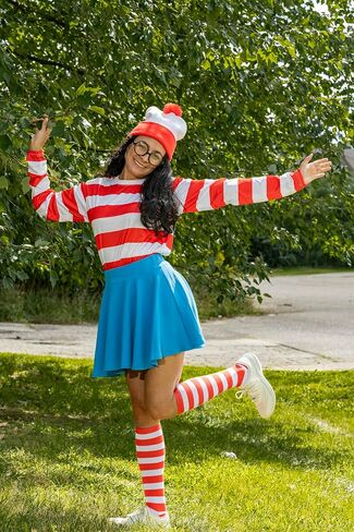 Mad Engine Where is Waldo Wenda Classic Adult Womens Halloween Costume Cosplay in Saudi Arabia