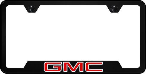 الذهب-الذهب السومي ، طباعة الأشعة فوق البنفسجية على إطار لوحة ترخيص البولي الأسود ل GMC in Saudi Arabia