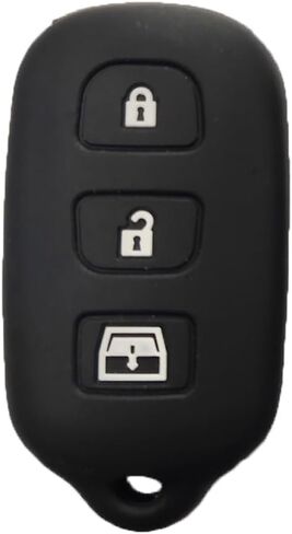 Key Fob Cover for Toyota: 3 Buttons Key Fob Case Fit for 1999-2009 Toyota 4Runner 2001-2008 Toyota Sequoia HYQ12BBX HYQ12BAN HYQ1512Y (Black) in Kuwait