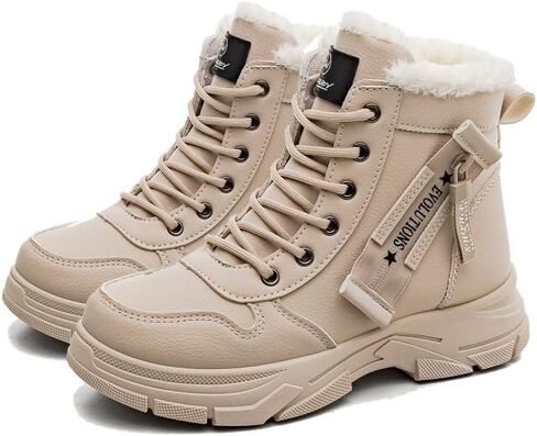Women Snow Boots Platform أحذية شتوية أحذية دافئة ، أحذية المشي لمسافات طويلة مع سحاب in Kuwait