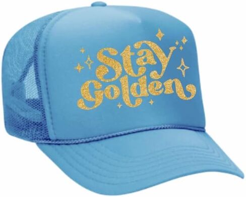 Stay Golden Glitter Trucker Hat in Kuwait