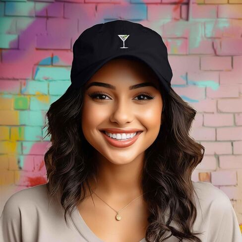 Dalix Martini المطرزة Cap Cotton Baseball لطيف قبعة أبي بارد للسيدات in Kuwait