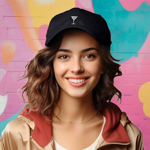 Dalix Martini المطرزة Cap Cotton Baseball لطيف قبعة أبي بارد للسيدات in Kuwait