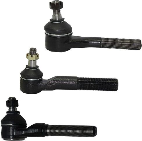 Detroit Axle - Front 3pc Tie Rods for Jeep Cherokee Comanche TJ Wrangler, 2 Outer Tie Rods 1 Right Inner Tie Rod Replacement in Saudi Arabia