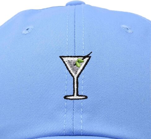 DALIX Martini Embroidered Cap Cotton Baseball Cute Cool Dad Hat Womens in Saudi Arabia