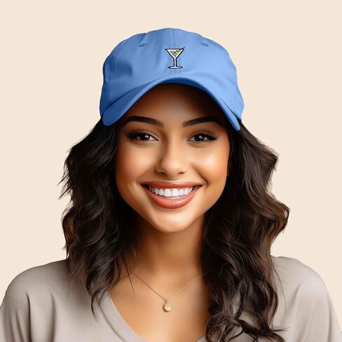 DALIX Martini Embroidered Cap Cotton Baseball Cute Cool Dad Hat Womens in Saudi Arabia