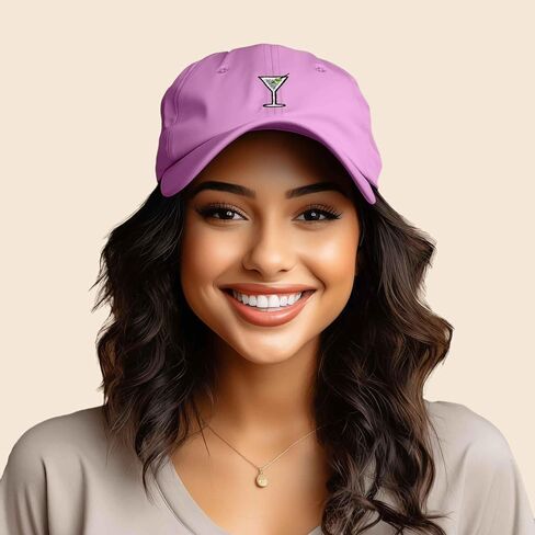 Dalix Martini المطرزة Cap Cotton Baseball لطيف قبعة أبي بارد للسيدات in Kuwait