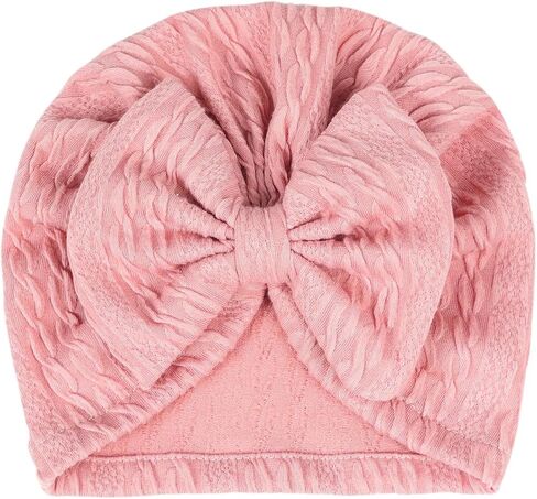 قبعات الفتيات الصغيرات قبعة عمامة للقبعات الرضع مع عقدة على شكل فيونكة قبعة حضانة ناعمة in Kuwait