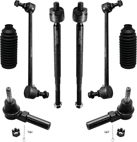 Detroit Axle - Front 8pc Suspension Kit for Chevrolet Cobalt Pontiac G5 Pursuit Chevrolet HHR Saturn Ion, 2 Sway Bars 4 Tie Rod Ends 2 Boots + Bellows Replacement in Saudi Arabia