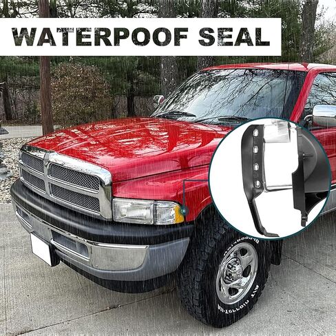 2PCS Chrome Headlight لعام 1994 1995 1996 1997 1998 1999 2000 2001 Dodge RAM 1500 المصابيح الأمامية 94-02 RAM 2500 3500 (نماذج غير رياضية) المصباح الأمامي+موقوف الإشارة للوقوف في الزاوية ضوء ، واضحة ، واضحة. in Saudi Arabia