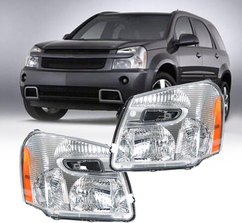 استبدال مجموعة المصابيح الأمامية لعام 2005 2006 2007 2009 2009 Chevy Exhinox المصابيح الأمامية زوج المصابيح الأمامية اليسار واليمين in Saudi Arabia