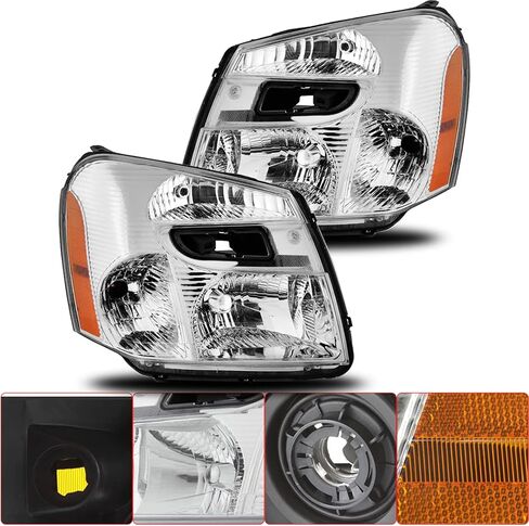 استبدال مجموعة المصابيح الأمامية لعام 2005 2006 2007 2009 2009 Chevy Exhinox المصابيح الأمامية زوج المصابيح الأمامية اليسار واليمين in Saudi Arabia