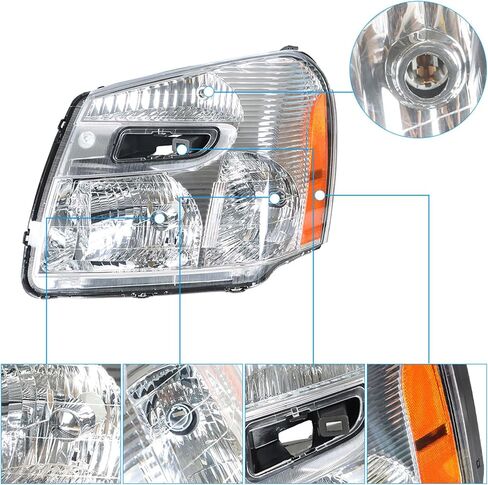 استبدال مجموعة المصابيح الأمامية لعام 2005 2006 2007 2009 2009 Chevy Exhinox المصابيح الأمامية زوج المصابيح الأمامية اليسار واليمين in Saudi Arabia