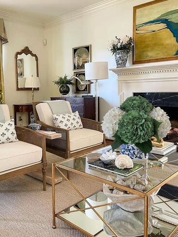 YalzoneMet 4Pcs Magenta Silk Hydrangea Artificial Flower Rose Red Lifelike Big Blooms 20'' Long Stem Faux Hydrangea Flower Bouquets for Home Party Indoor Outdoor Wedding Table Centerpiece Decor in Kuwait