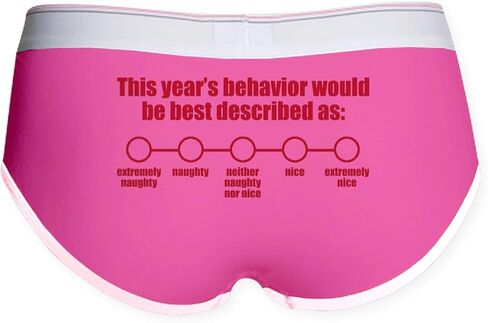 CafePress Naughty Nice Survey Women's Boy Brief Women's Boy Brief, Boyshort Panty Underwear with Novelty Design in Saudi Arabia