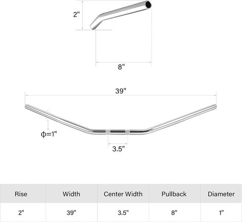 TCMT 1'' Motorcycle Handlebar Drag Bar Fit For Harley Sportster 883 Softail Dyna Most Chopper Cruisers Bobber Bike Cafe Race Chrome in Saudi Arabia