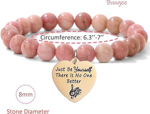 Music Lover Merchandise Bracelets, Singer Quotes Merch made of Natural Stone, Jewelry Gifts For Singer Fans, Besties, Friends in Kuwait