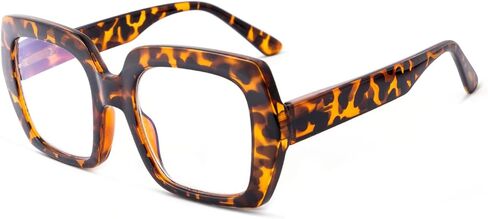 Square Oversized Reading Glasses Blue Light Blocking for Women Men, Stylish Readers with Spring Hinge,Classic Tortoise Shell, 2.0 in Saudi Arabia