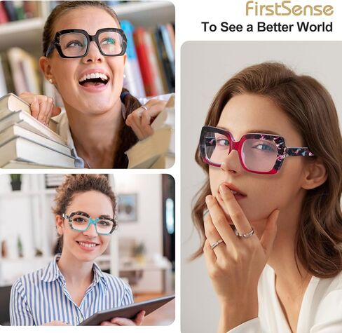 نظارات قراءة كبيرة الحجم مربعة تمنع الضوء الأزرق للنساء الرجال ، القراء الأنيق مع مفصلات الربيع ، قذيفة السلحفاة الكلاسيكية ، 2.0 in Kuwait