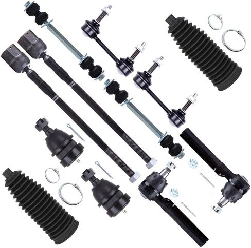SCITOO 12pcs Front Suspension Kit Outer Inner Tie Rod End w/Steering Boot fit 1994-2004 for Ford for Mustang Lower Ball Joint Sway Bar Link in Saudi Arabia