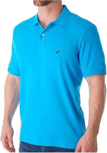 Nautica Men's Slim Fit Short Short Cotton Cotton Pique Pique Pique Pique Shirt (كبير ، أخضر ربيعي) in Kuwait