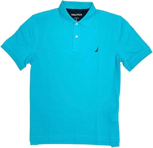 Nautica Men's Slim Fit Short Short Cotton Cotton Pique Pique Pique Pique Shirt (كبير ، أخضر ربيعي) in Kuwait