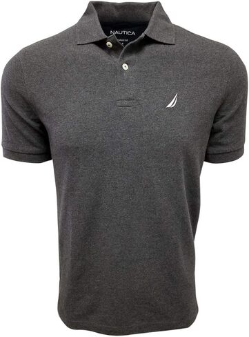 Nautica Men's Slim Fit Short Short Cotton Cotton Pique Pique Pique Pique Shirt (كبير ، أخضر ربيعي) in Kuwait