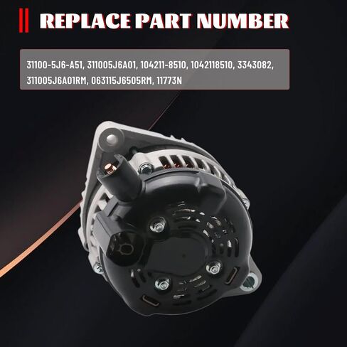 Alternator 12V 155A Fits for Honda Ridgeline 2017-2020, Odyssey 2018-2020, Pilot 2016-2020, Passport 2019-2020 & Acura MDX 2014-2020 3.5L V6 Replaces# 31100-5J6-A51 311005J6A01 104211-8510 in Saudi Arabia