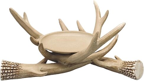 تمثال حامل شمعة الغزلان - صينية ريفية للديكور المنزلي - تمثال ثنائي الأغراض لغرفة المعيشة ، المقصورة وغرفة النوم - هدية فريدة لمحبي الطبيعة in Kuwait