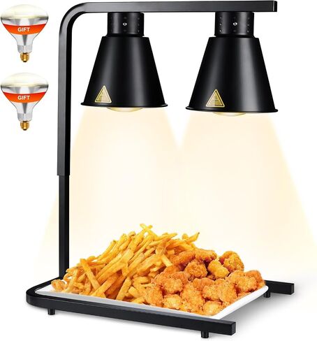 Food Heat Lamp: [2 Rapid-Heating Bulbs Included] Electric Commercial Food Warmer Lamp with Free-Standing, Heat Lamp for Food Catering Food Warming Lamp for Buffet Parties, 500W (Painted Pink) in Saudi Arabia