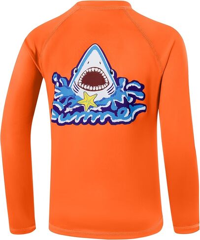 الأولاد حارس الطفح الطفح طويل الأكمام قميص الصيد الأطفال UPF 50+ حماية من أشعة الشمس قمصان سباحة شباب spf قميص جاف سريع in Kuwait