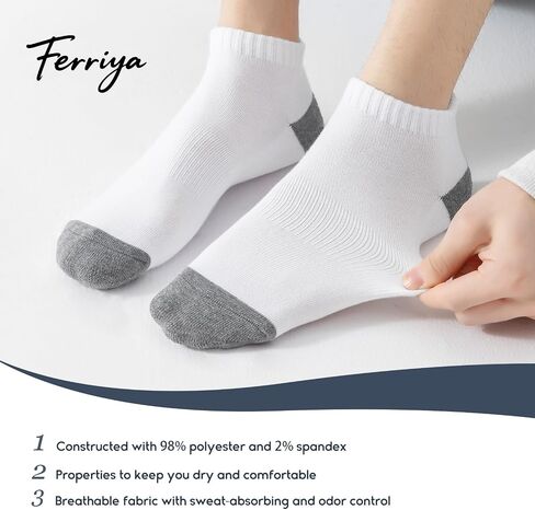 6 Pairs Low Cut Running Socks, Cushioned Athletic Socks with Arch Support, Reinforced Head & Heel for Durability in Saudi Arabia