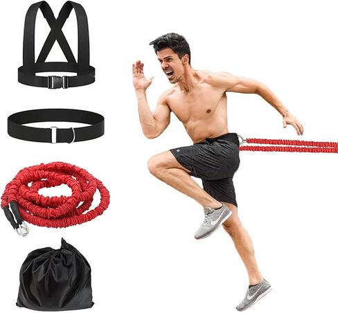 Resistance Explosive Training Rope Force Acceleration Speed Cord Improve Power, Agility, Strength Track and Field Football Basketball Volleyball Multi-Directional Fitness Equipment in Saudi Arabia