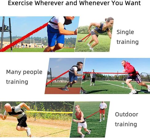 Resistance Explosive Training Rope Force Acceleration Speed Cord Improve Power, Agility, Strength Track and Field Football Basketball Volleyball Multi-Directional Fitness Equipment in Saudi Arabia