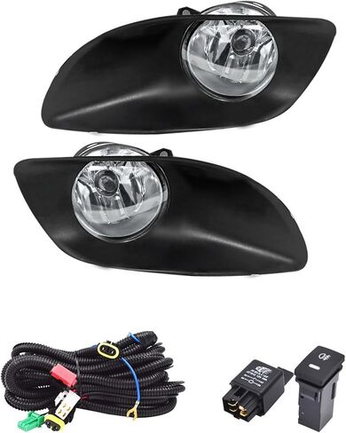 Pair Clear Bumper Lamps Driving Fog Lights+Switch Replacement for Yaris 4Dr 2006 2007 2008 in Saudi Arabia