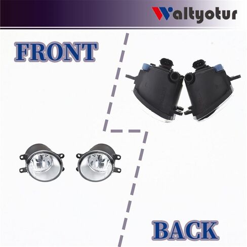 Pair Clear Bumper Lamps Driving Fog Lights+Switch Replacement for Yaris 4Dr 2006 2007 2008 in Saudi Arabia