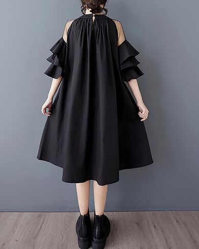 Ellazhu اللباس النسائي Crewneck قصير الأكمام الأزياء الأزياء الأكمام GZ451 in Kuwait
