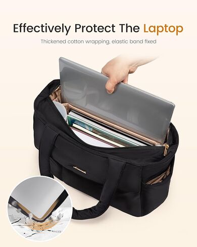 LOVEVOOK Tote Bag for Women,Zipper Puffer Work Tote with Compartments,Lightweight Travel Tote Bag for Daily,Gym,Nurse,Teacher in Saudi Arabia