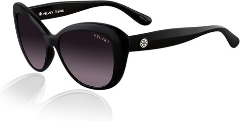 Velvet Eyewear chrystie ، متوسط ، أسود in Saudi Arabia
