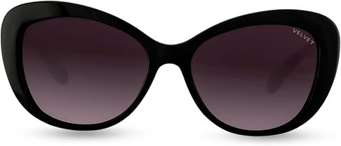 Velvet Eyewear chrystie ، متوسط ، أسود in Saudi Arabia