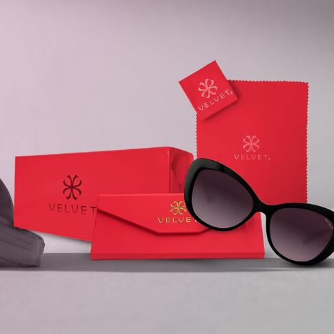 Velvet Eyewear chrystie ، متوسط ، أسود in Saudi Arabia
