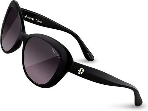 Velvet Eyewear chrystie ، متوسط ، أسود in Saudi Arabia