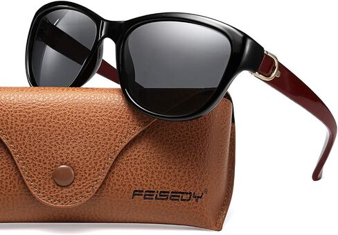 FEISEDY Women Vintage Polarized Sunglasses Lady Elegant Cateye Sun Glasses B2476 in Saudi Arabia