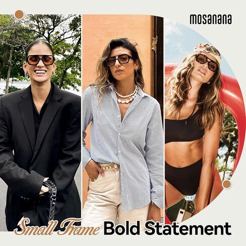 mosanana Trendy Hexagonal Aviator Sunglasses for Women Designer Retro Style MS52473 in Saudi Arabia