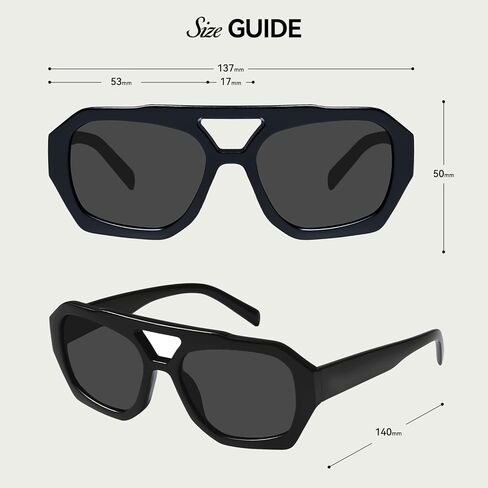 mosanana Trendy Hexagonal Aviator Sunglasses for Women Designer Retro Style MS52473 in Saudi Arabia
