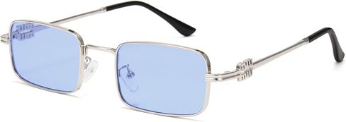 Cyxus Rectangle Sunglasses for Women 90s Vintage Fashion Y2k Retro Small Lightweight UV Protection Metal Frame 1310 in Saudi Arabia
