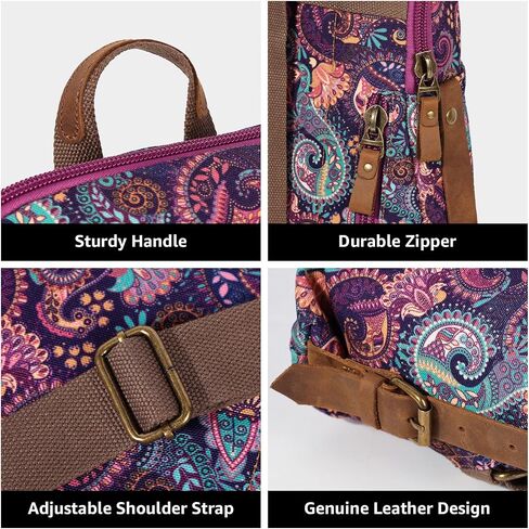 KL928 Vintage Canvas Backpack for Men Women, Laptop Rucksack Daypack Backpacks, Outdoor Travel Bagpack, Olive Green in Saudi Arabia