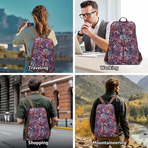 KL928 Vintage Canvas Backpack for Men Women, Laptop Rucksack Daypack Backpacks, Outdoor Travel Bagpack, Olive Green in Saudi Arabia
